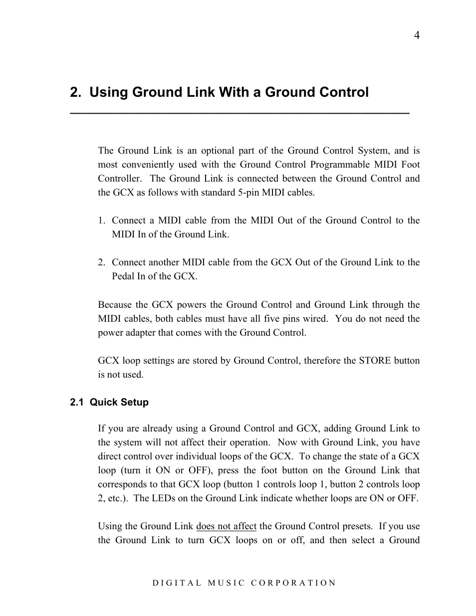 Using ground link with a ground control | Voodoo Lab Ground Link User Manual | Page 5 / 9