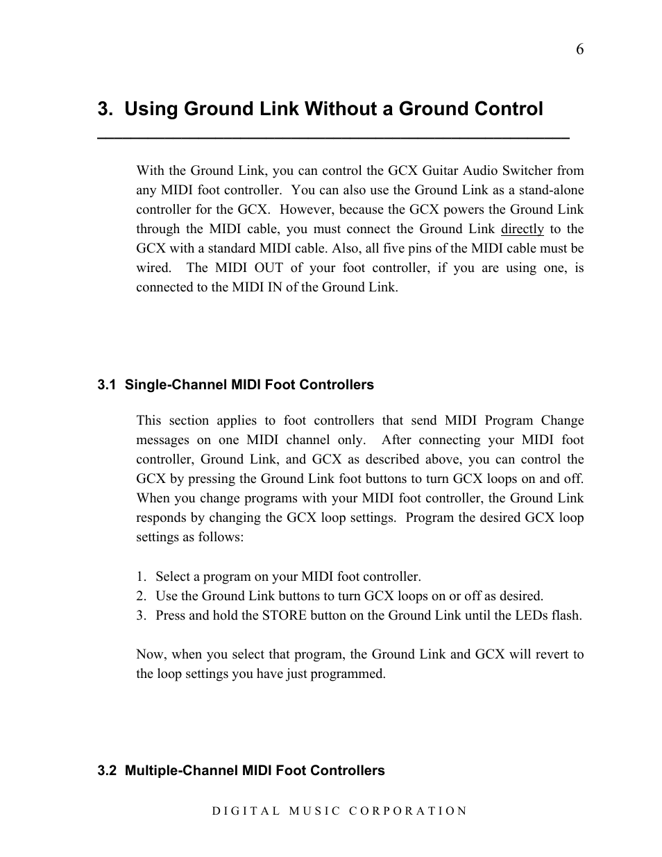 Using ground link without a ground control | Voodoo Lab Ground Link User Manual | Page 7 / 9