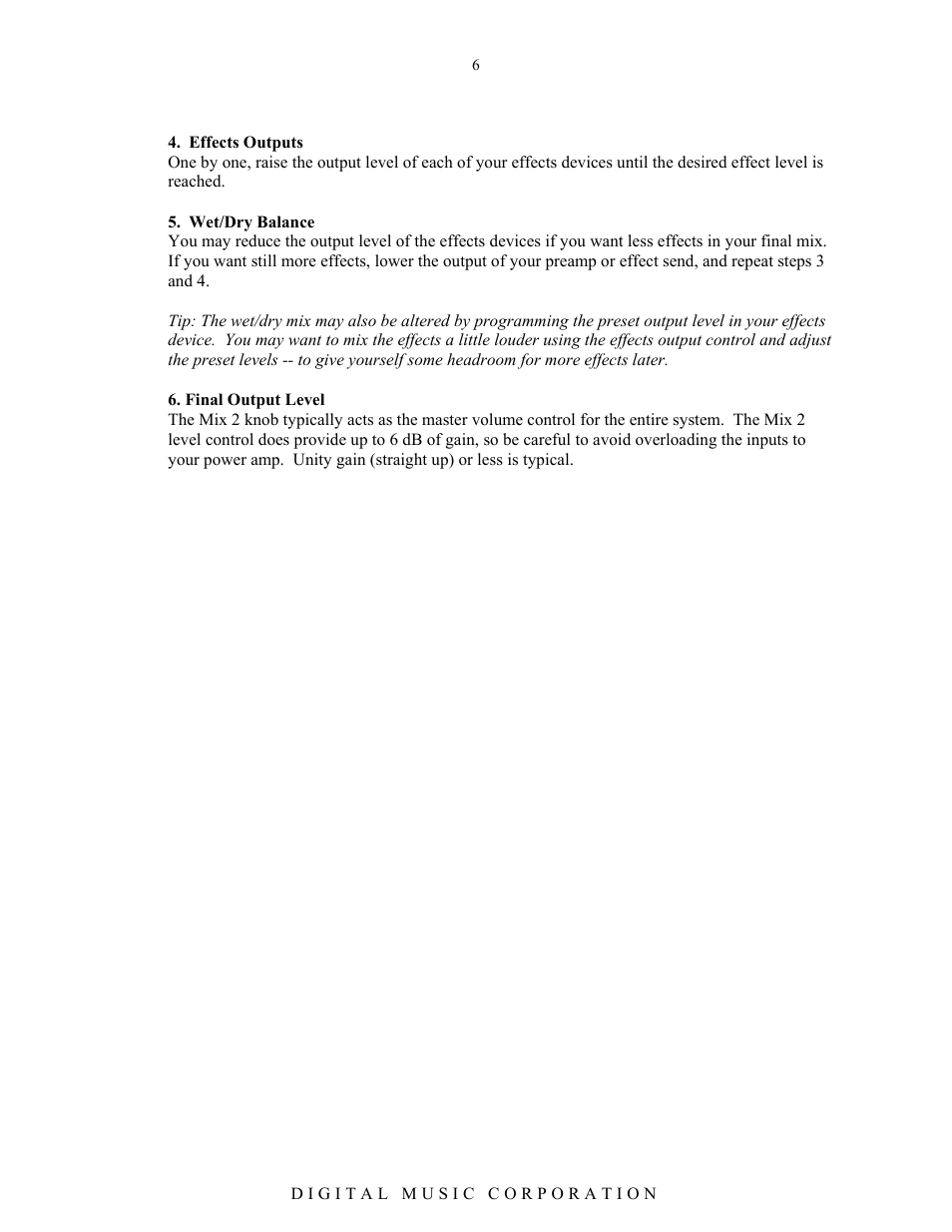 Voodoo Lab System Mix User Manual | Page 8 / 15