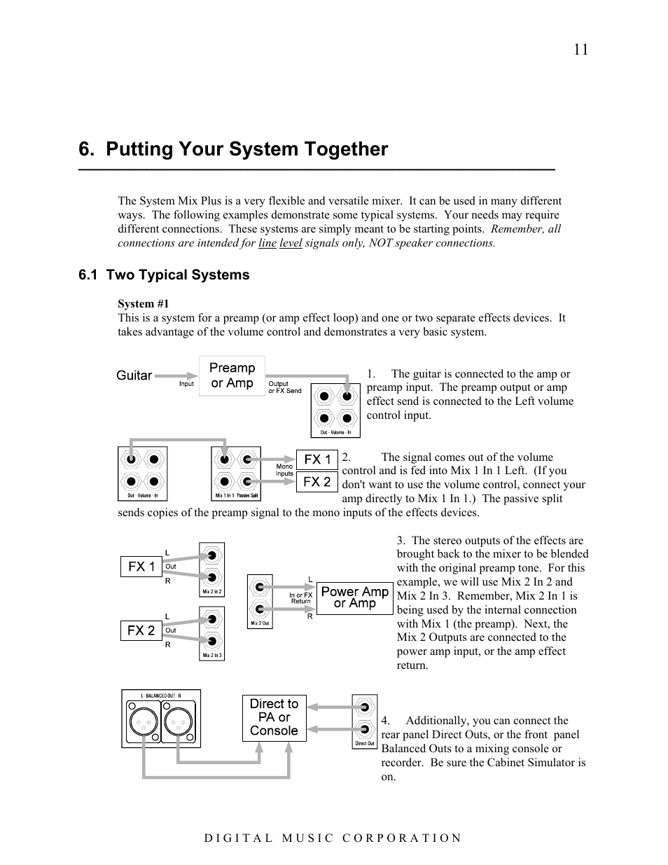 Putting your system together | Voodoo Lab System Mix Plus User Manual | Page 12 / 19