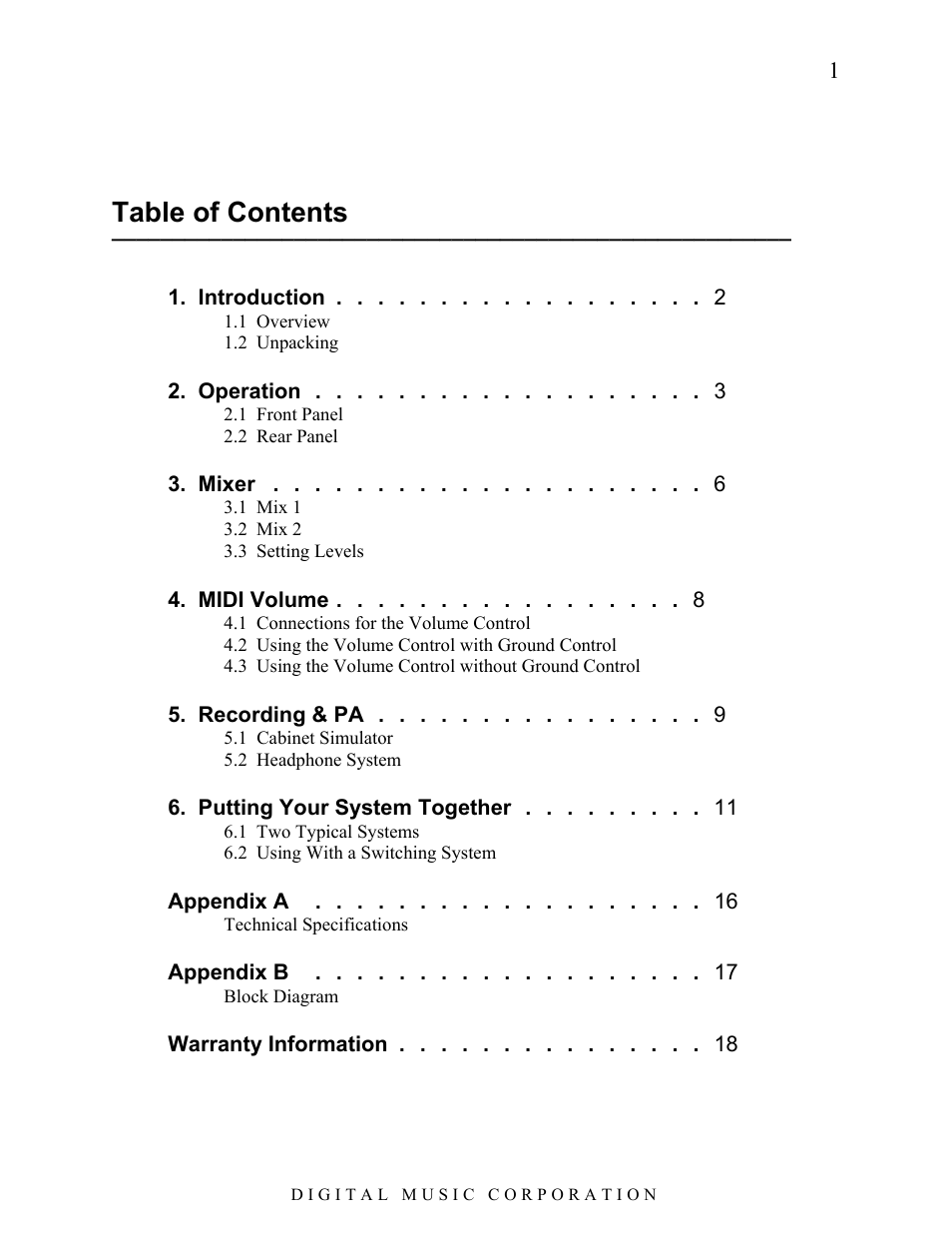 Voodoo Lab System Mix Plus User Manual | Page 2 / 19