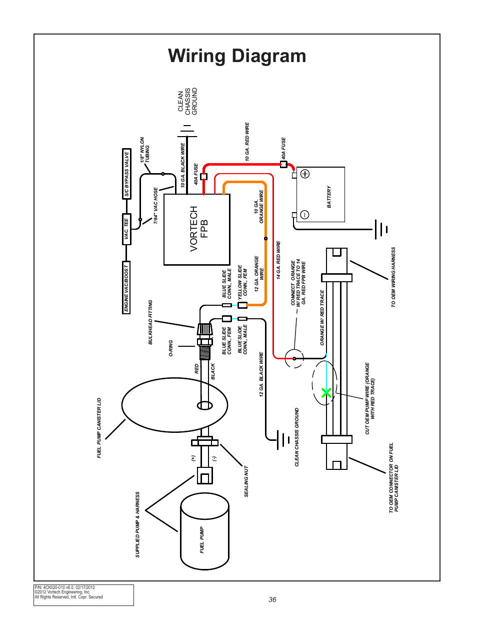 Wiring diagram | Vortech 2006-2010 6.1L Jeep SRT8 User Manual | Page 46 / 53