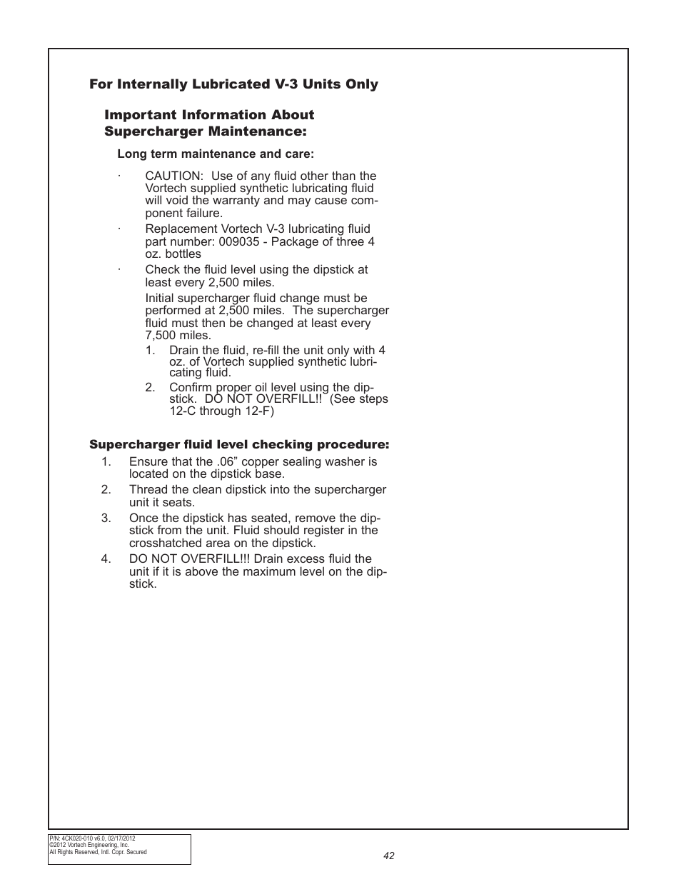 Vortech 2006-2010 6.1L Jeep SRT8 User Manual | Page 52 / 53