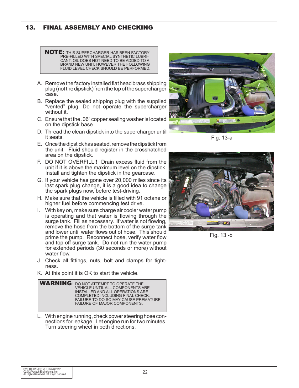 Vortech 2006-2010 6.1L Hemi Cars (Charger, Challenger, Magnum, 300C) User Manual | Page 36 / 38