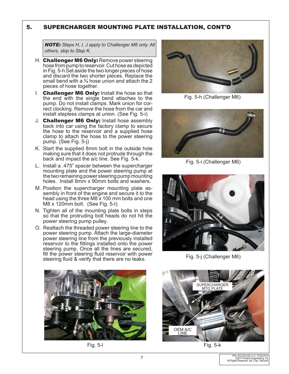 Vortech 2011-2012 6.4L Hemi Challenger User Manual | Page 17 / 30