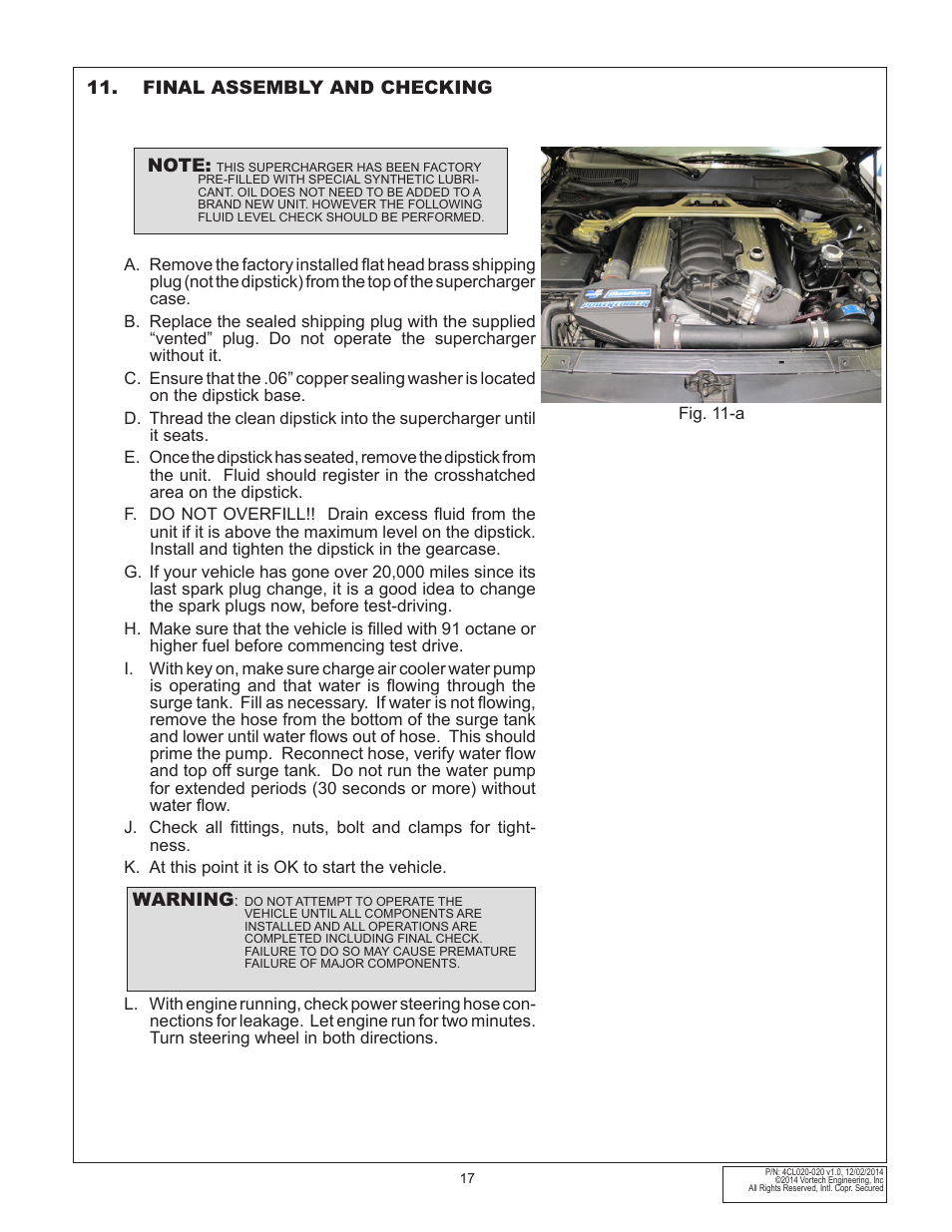 Vortech 2011-2012 6.4L Hemi Challenger User Manual | Page 27 / 30