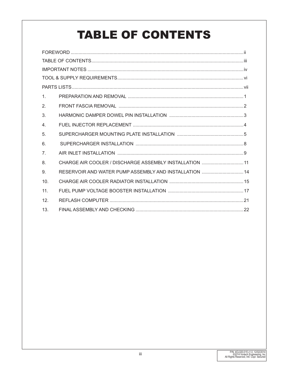 Vortech 2009-2010 5.7L Hemi Cars (Charger, Challenger, 300C) User Manual | Page 3 / 38