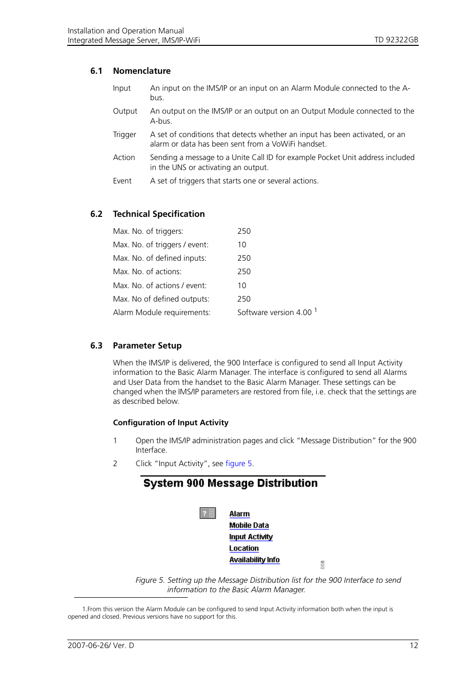 1 nomenclature, 2 technical specification, 3 parameter setup | Cisco TD 92322GB User Manual | Page 15 / 34