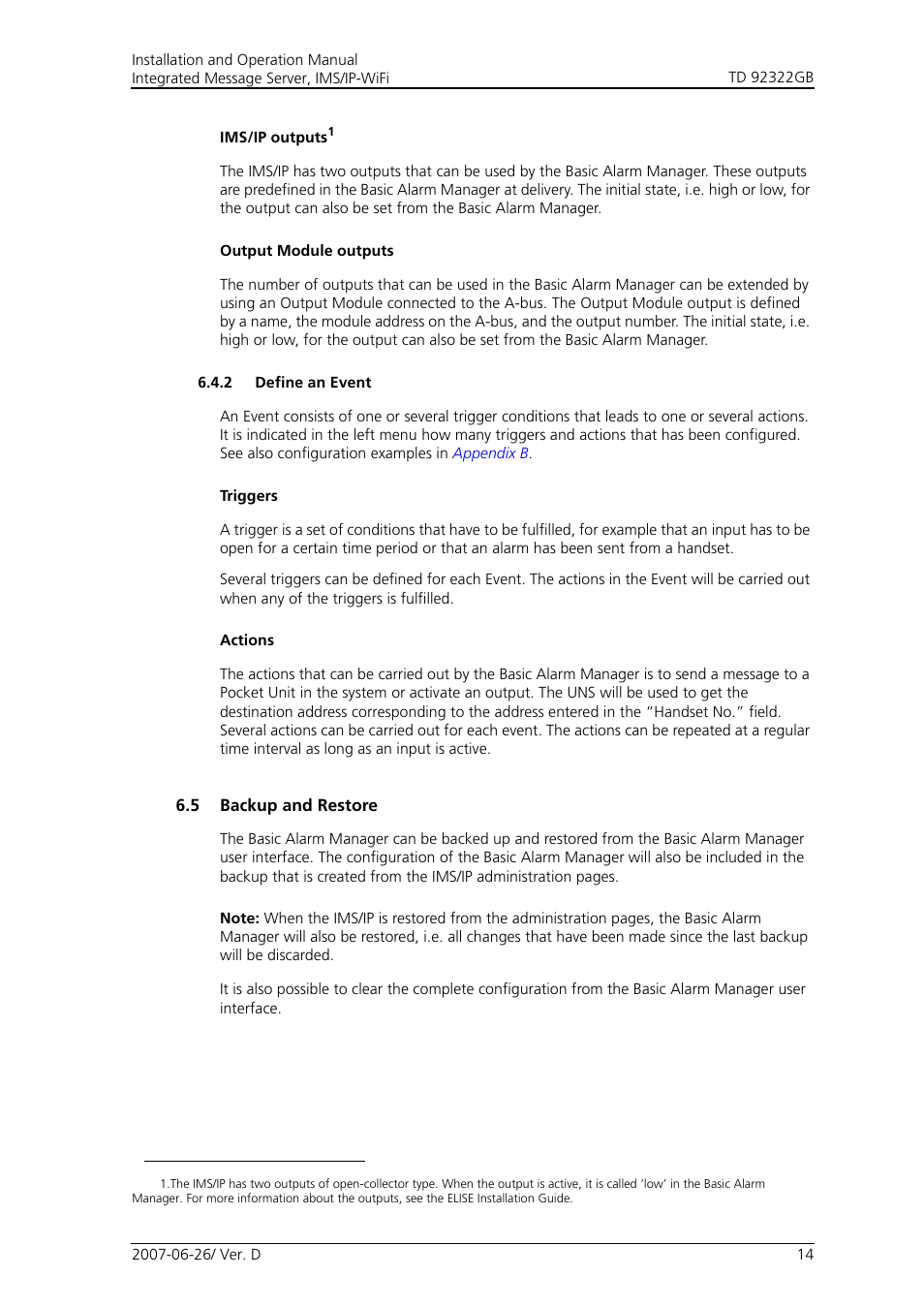 2 define an event, 5 backup and restore | Cisco TD 92322GB User Manual | Page 17 / 34