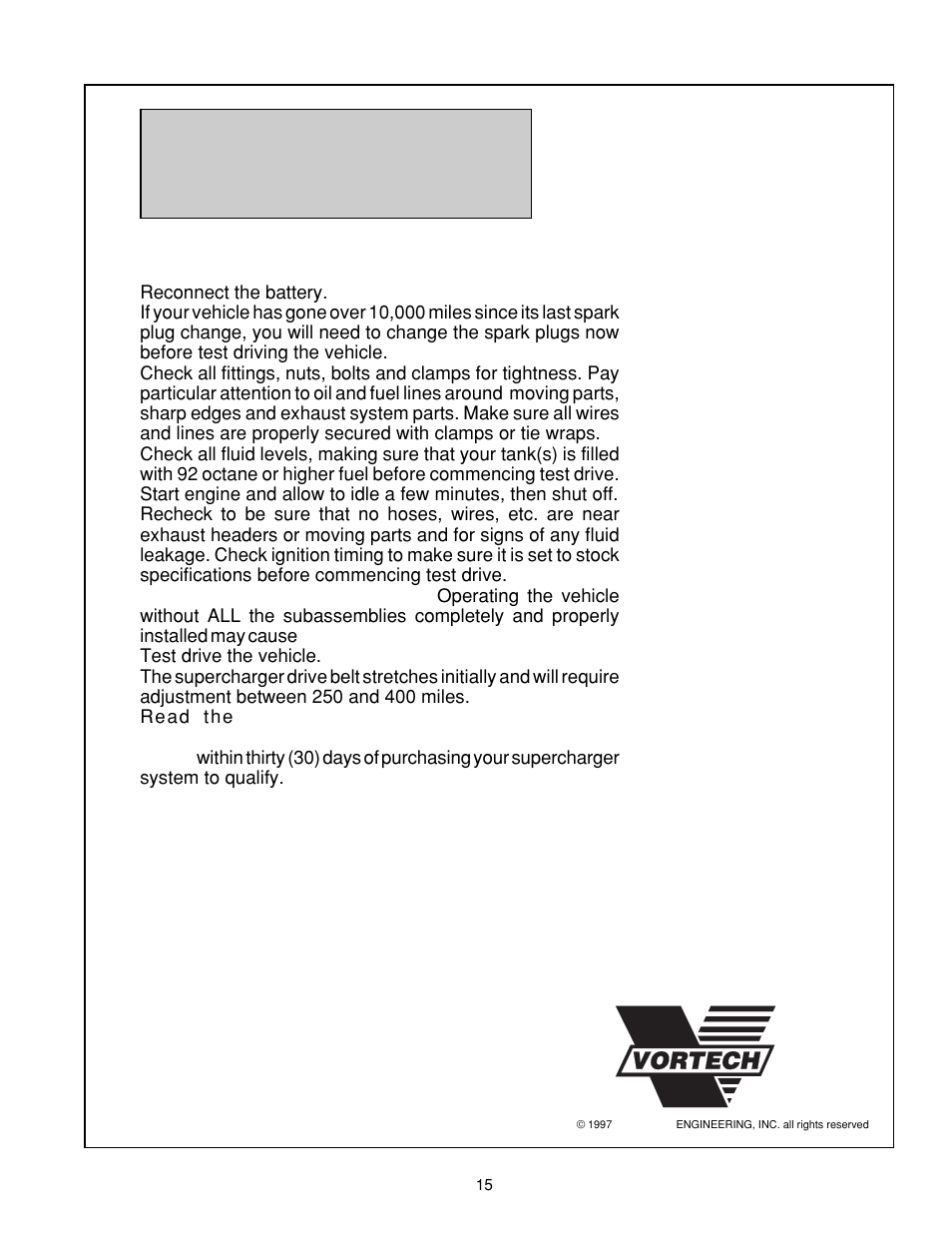 Vortech 1991-1995 5.2L/5.9L Dakota/Ram User Manual | Page 21 / 21