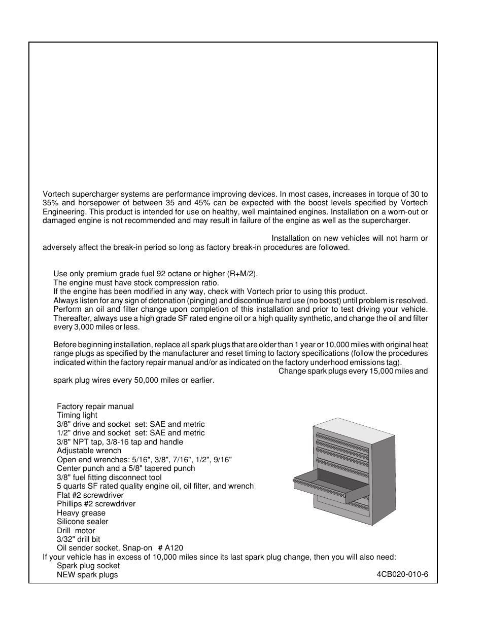 Installation instructions for | Vortech 1991-1995 5.2L/5.9L Dakota/Ram User Manual | Page 4 / 21
