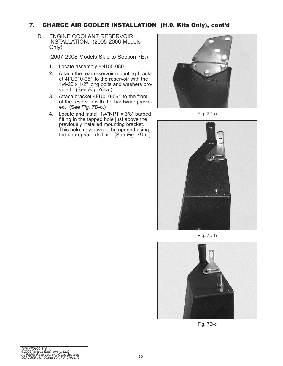 Vortech 2005-2008 Ford 4.0L V6 Mustang User Manual | Page 26 / 42