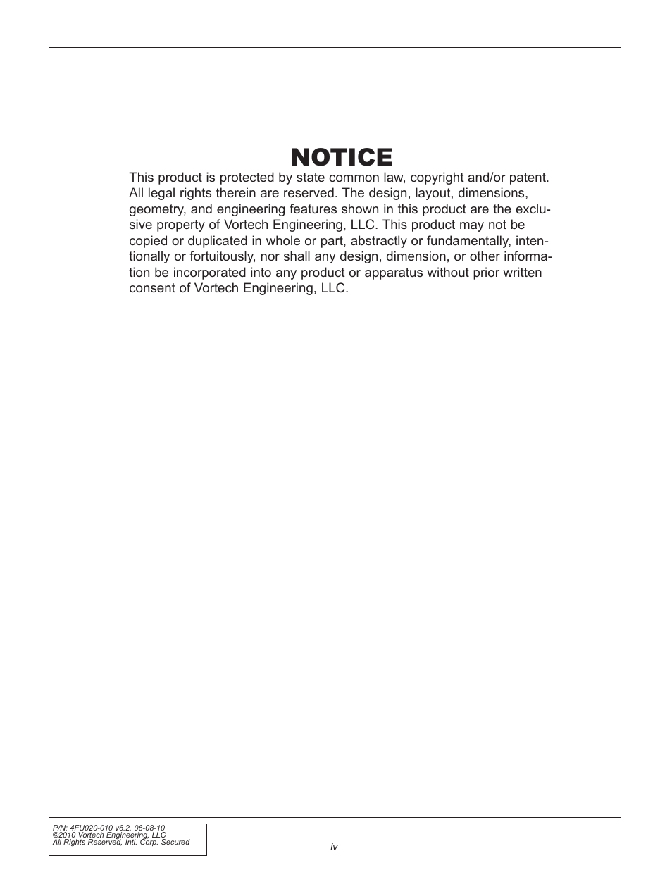 Notice | Vortech 2005-2010 Ford 4.6L 3v Mustang GT User Manual | Page 4 / 82