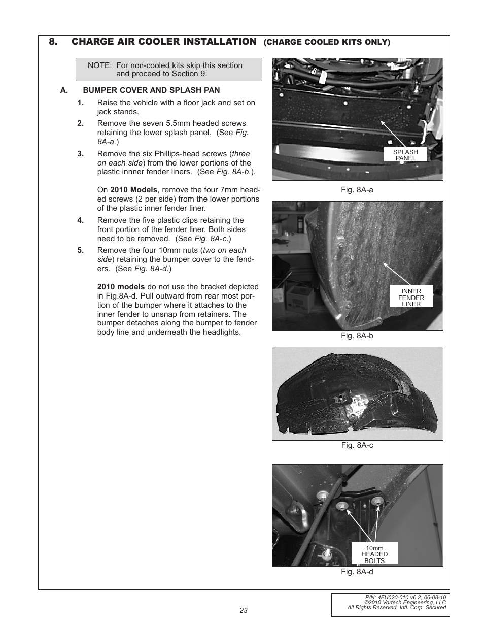 Charge air cooler installation | Vortech 2005-2010 Ford 4.6L 3v Mustang GT User Manual | Page 45 / 82