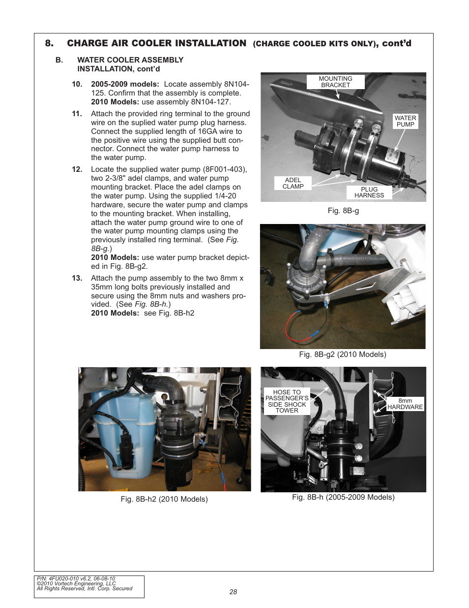 Charge air cooler installation, Cont’d | Vortech 2005-2010 Ford 4.6L 3v Mustang GT User Manual | Page 50 / 82