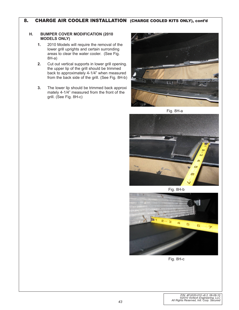 Charge air cooler installation | Vortech 2005-2010 Ford 4.6L 3v Mustang GT User Manual | Page 65 / 82