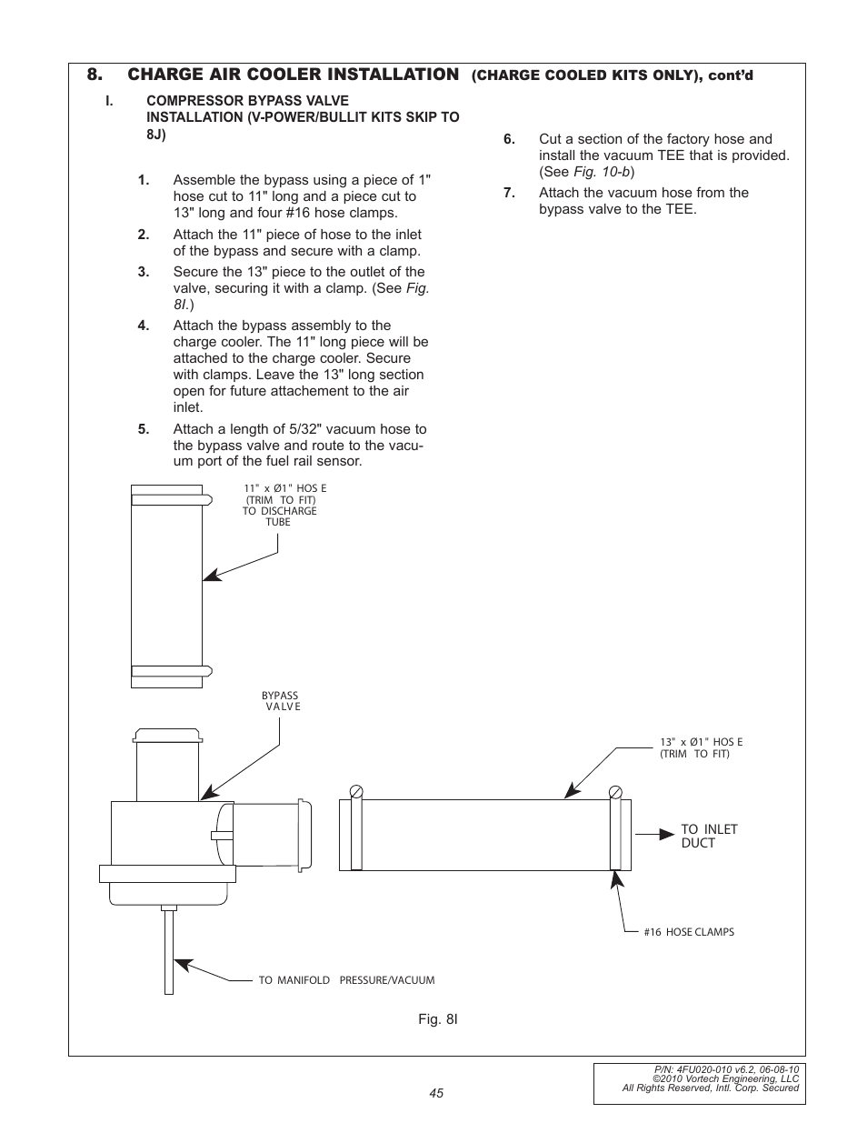Charge air cooler installation | Vortech 2005-2010 Ford 4.6L 3v Mustang GT User Manual | Page 67 / 82