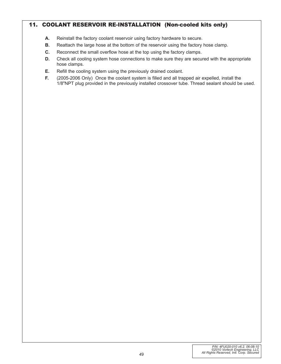 Vortech 2005-2010 Ford 4.6L 3v Mustang GT User Manual | Page 71 / 82