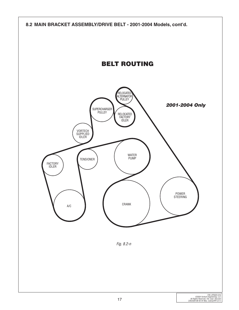 Belt routing | Vortech 2003-2004 Mustang Mach 1 User Manual | Page 29 / 42