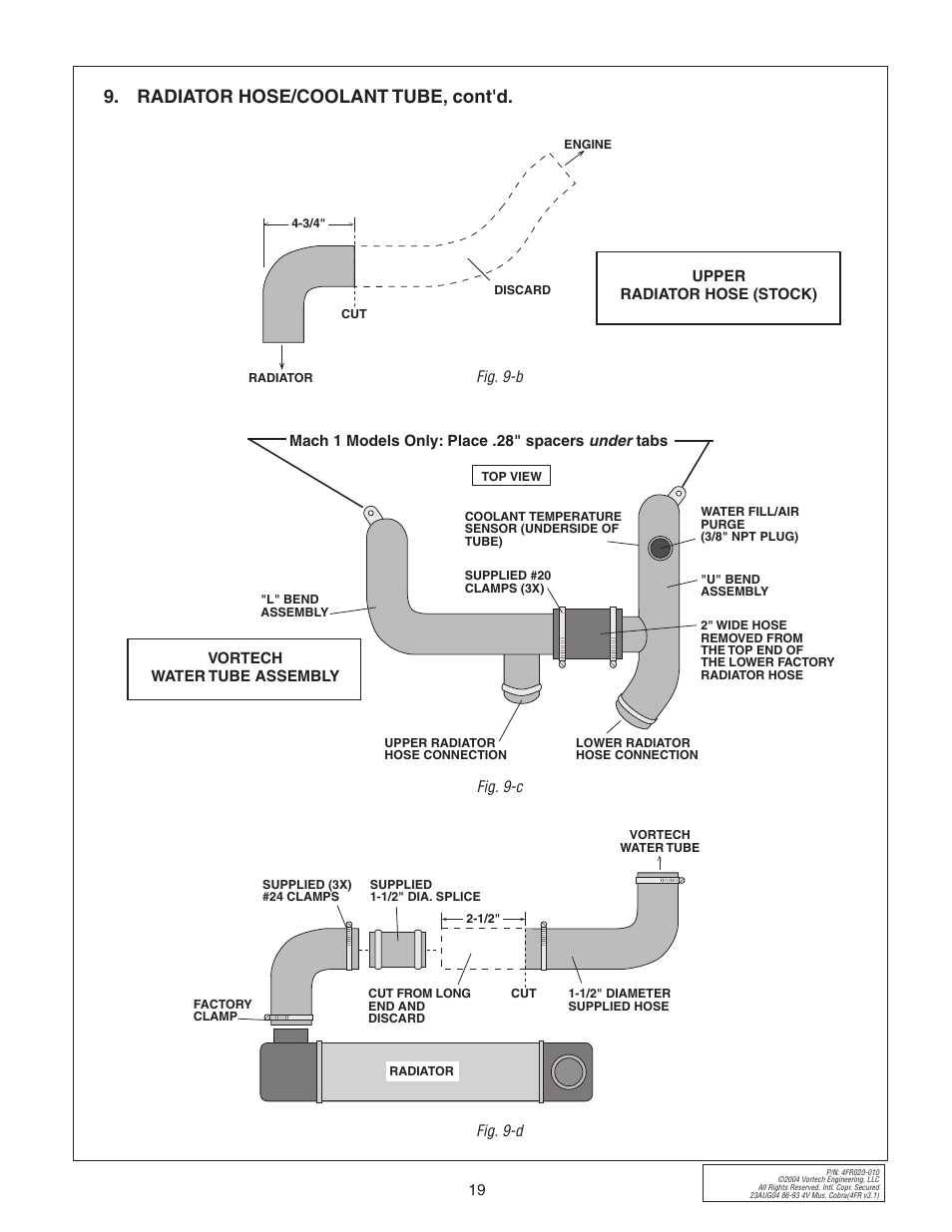 Radiator hose/coolant tube, cont'd | Vortech 2003-2004 Mustang Mach 1 User Manual | Page 31 / 42