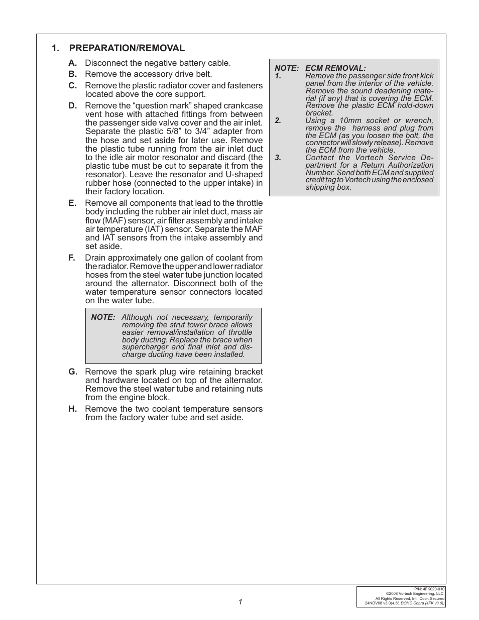 Vortech 1996-1998 Ford 4.6L Mustang Cobra User Manual | Page 11 / 32