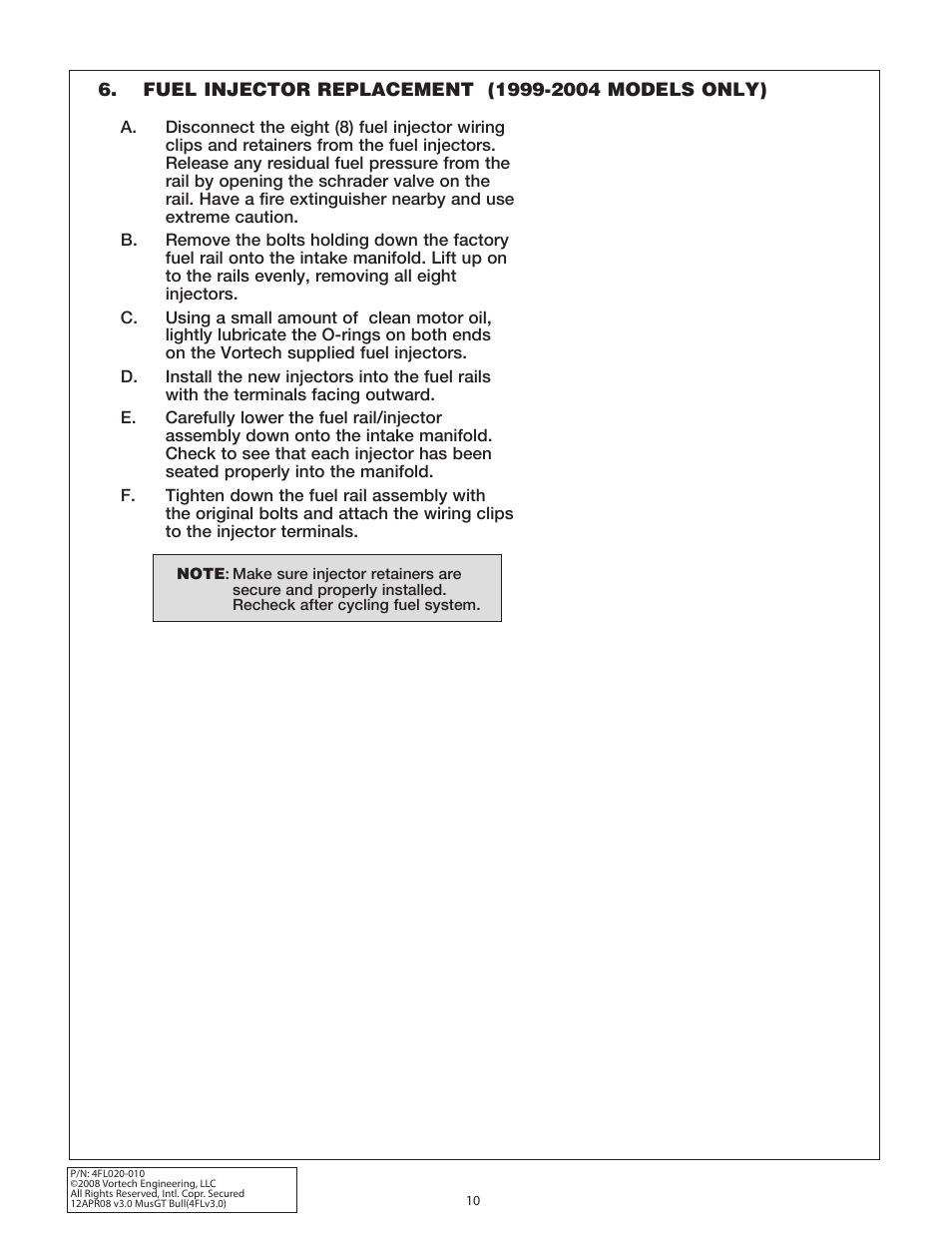 Vortech 1996-2004 Ford 4.6 Mustang GT User Manual | Page 21 / 39