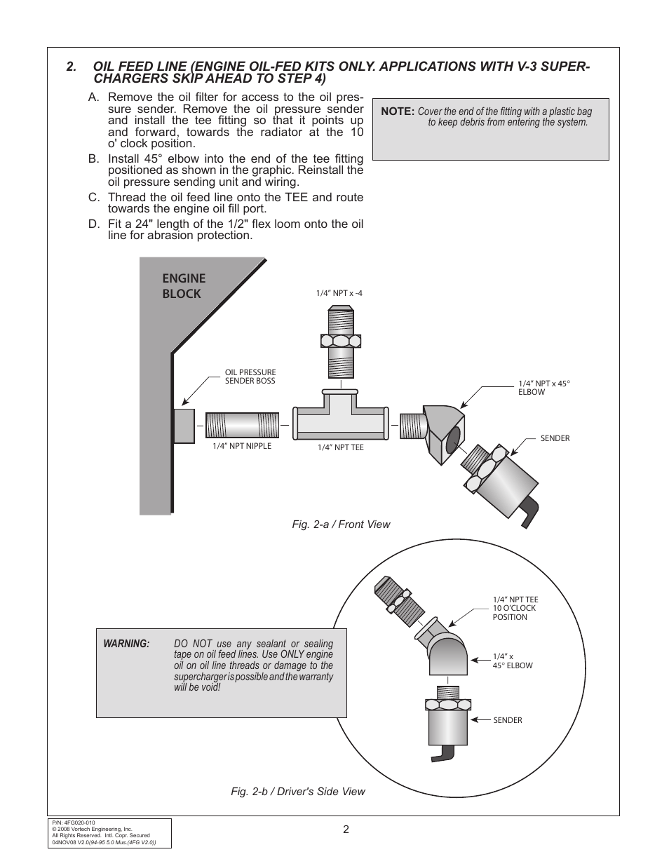 Engine block | Vortech 1994-1995 Ford 5.0 Mustang User Manual | Page 10 / 24