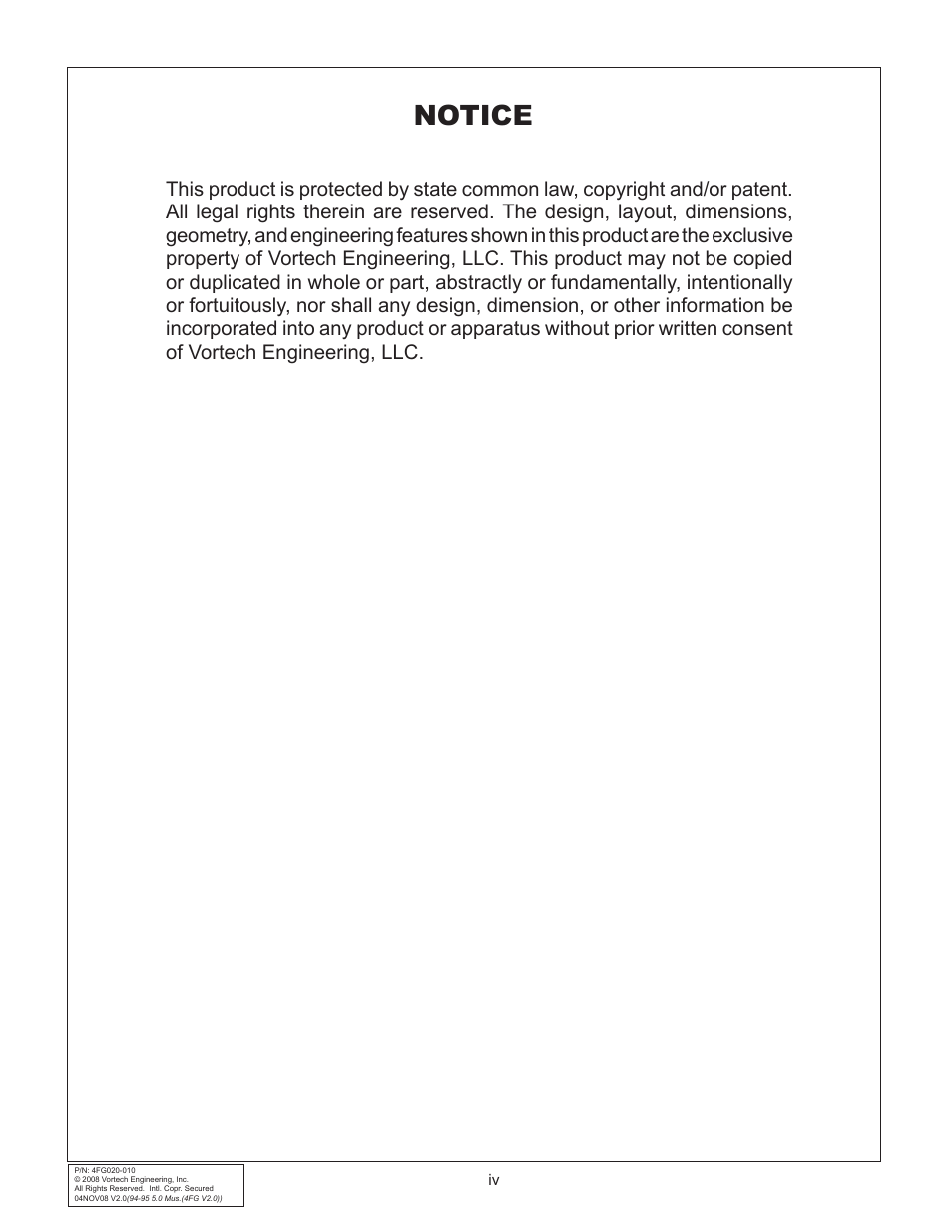 Notice | Vortech 1994-1995 Ford 5.0 Mustang User Manual | Page 4 / 24