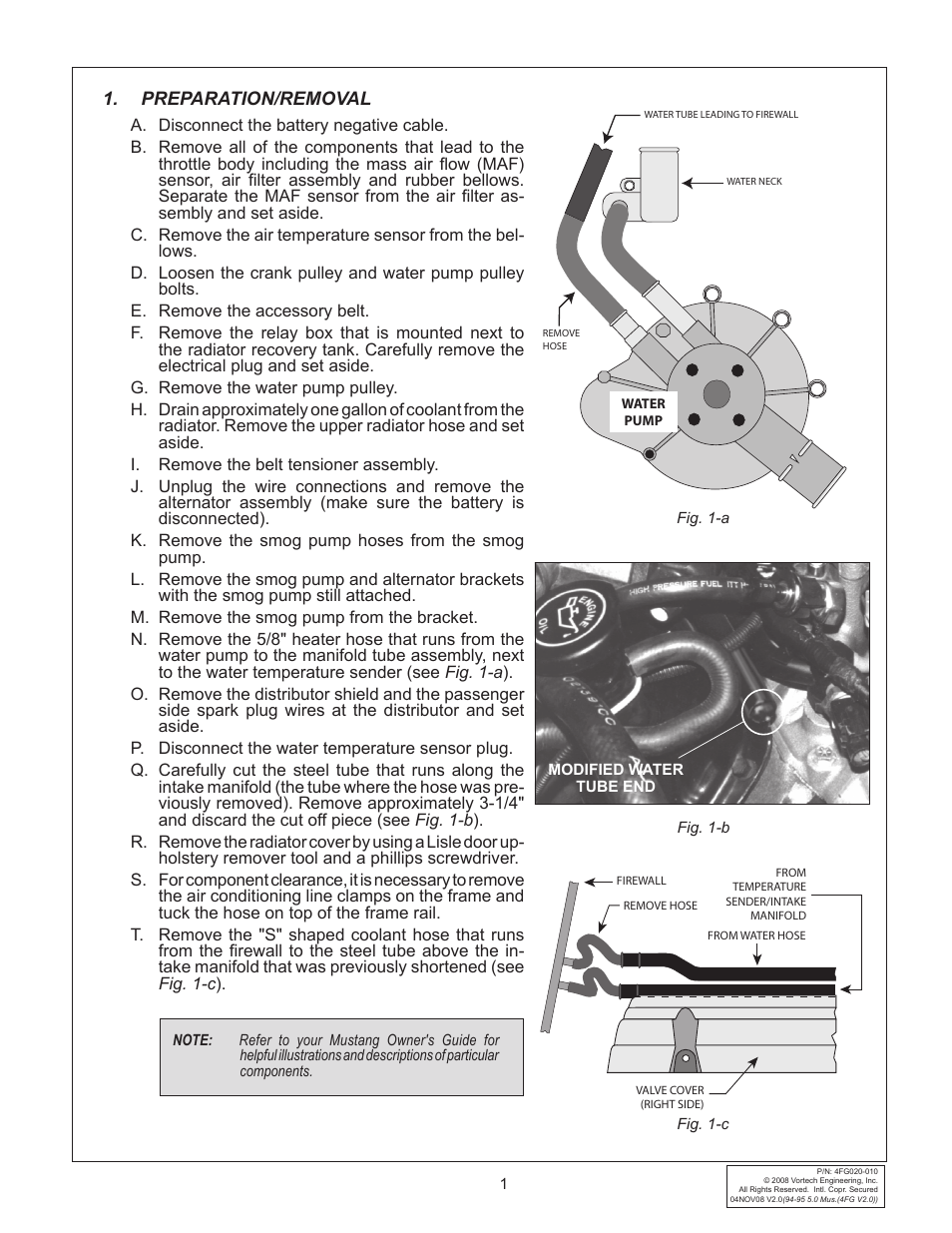 Vortech 1994-1995 Ford 5.0 Mustang User Manual | Page 9 / 24