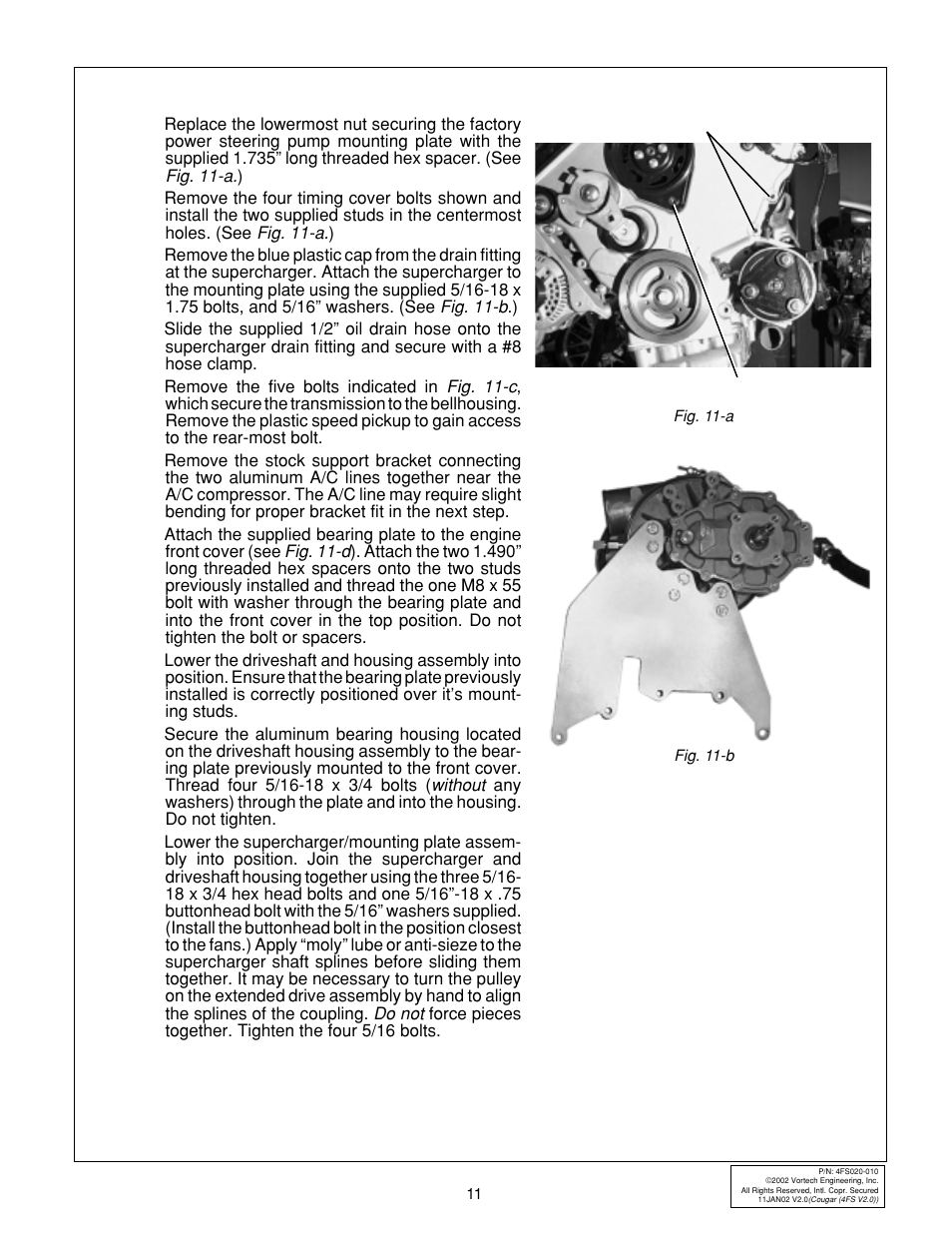 Vortech Ford SVT Contour/Mercury 2.5L V6 Cougar User Manual | Page 19 / 30