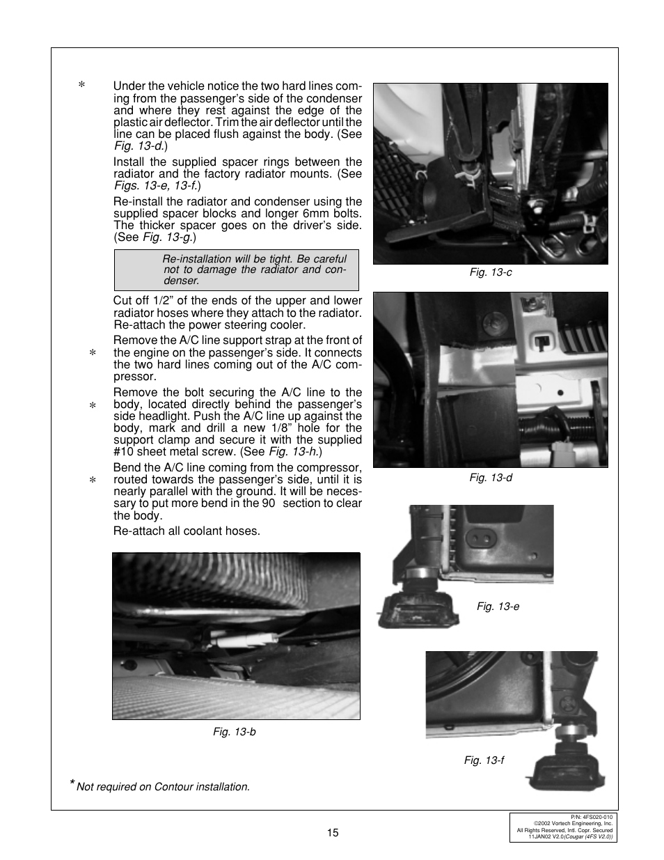 Vortech Ford SVT Contour/Mercury 2.5L V6 Cougar User Manual | Page 23 / 30