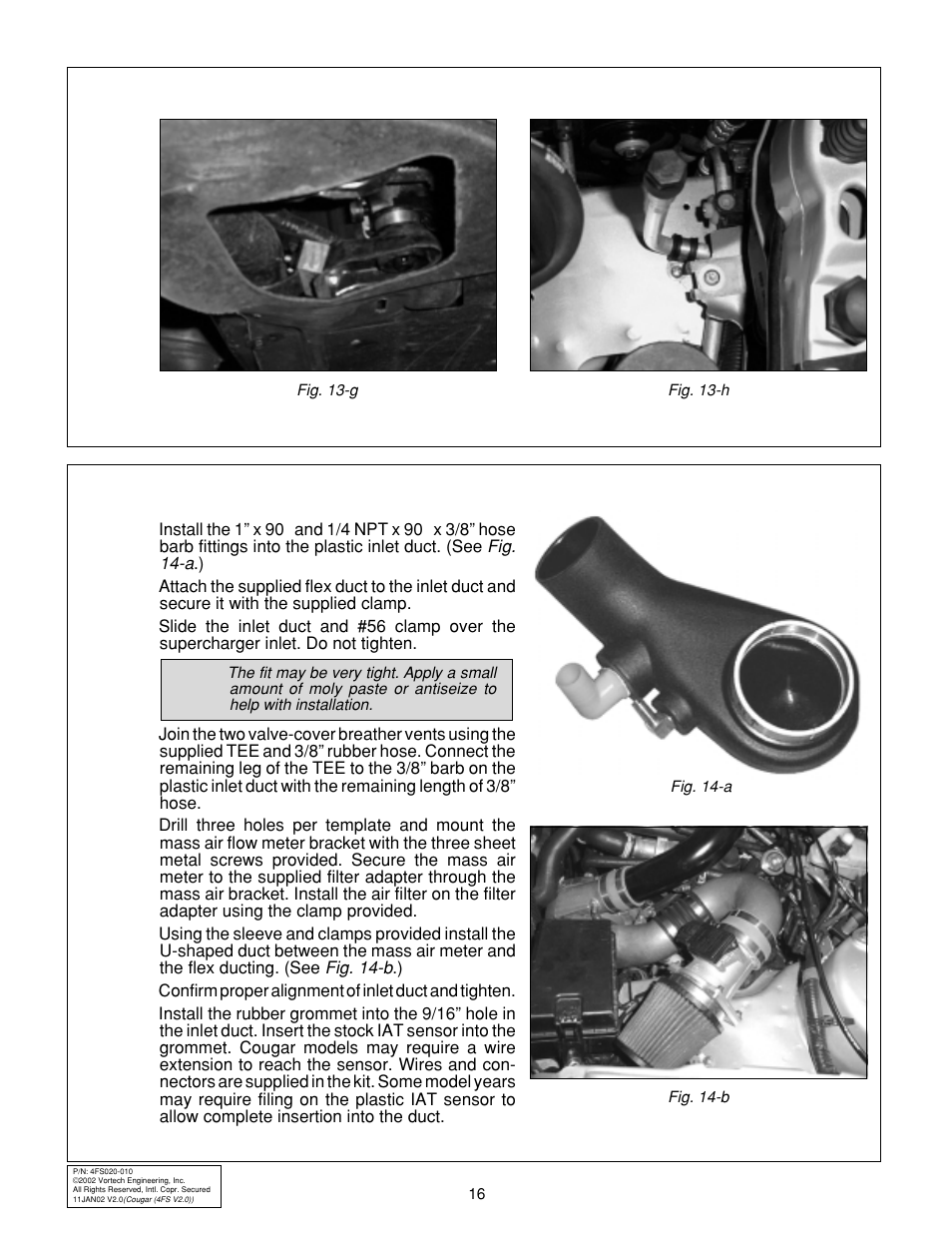 Vortech Ford SVT Contour/Mercury 2.5L V6 Cougar User Manual | Page 24 / 30