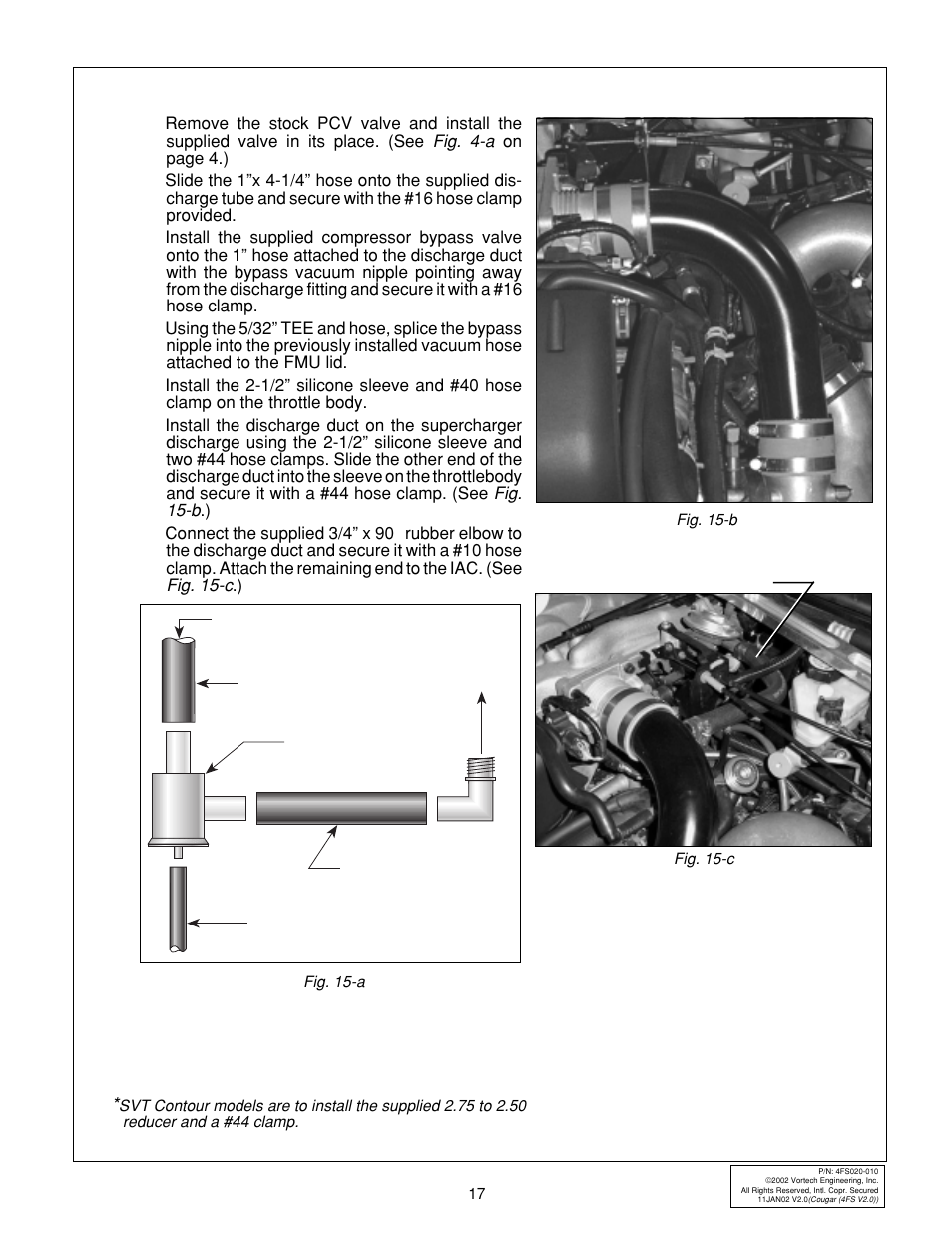 Vortech Ford SVT Contour/Mercury 2.5L V6 Cougar User Manual | Page 25 / 30