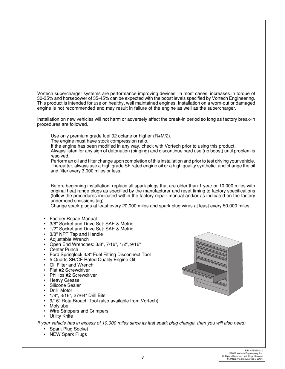 Ford svt contour/ mercury 2.5l v-6 cougar, Installation instructions | Vortech Ford SVT Contour/Mercury 2.5L V6 Cougar User Manual | Page 5 / 30