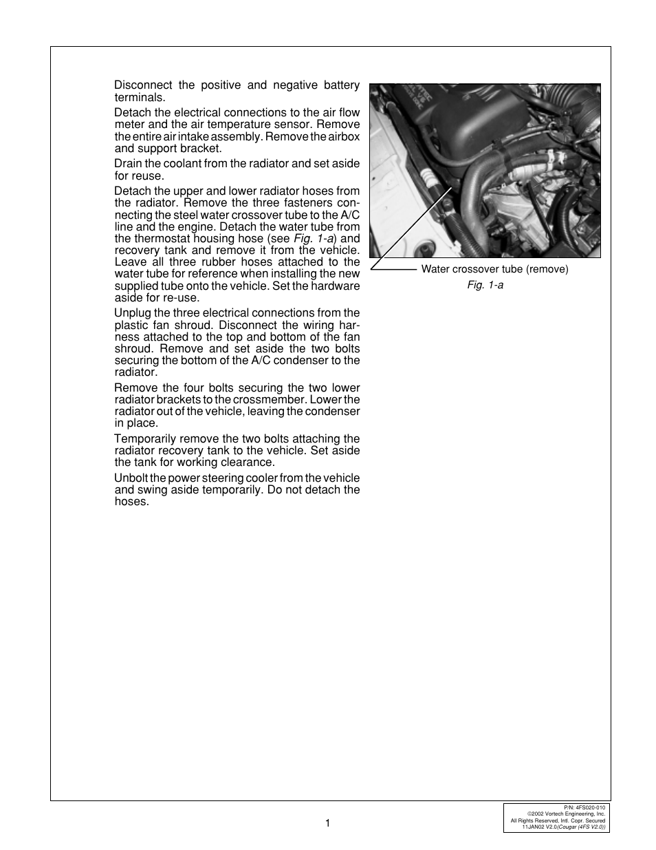 Vortech Ford SVT Contour/Mercury 2.5L V6 Cougar User Manual | Page 9 / 30