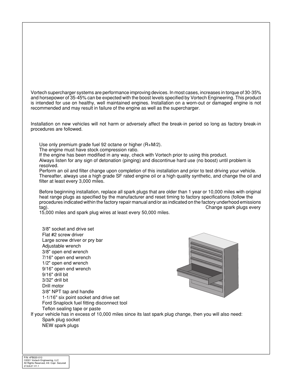 Installation instructions for, ’97 7.5l f-series truck | Vortech 1987-1997 Ford 7.5L Truck/SUV User Manual | Page 6 / 18