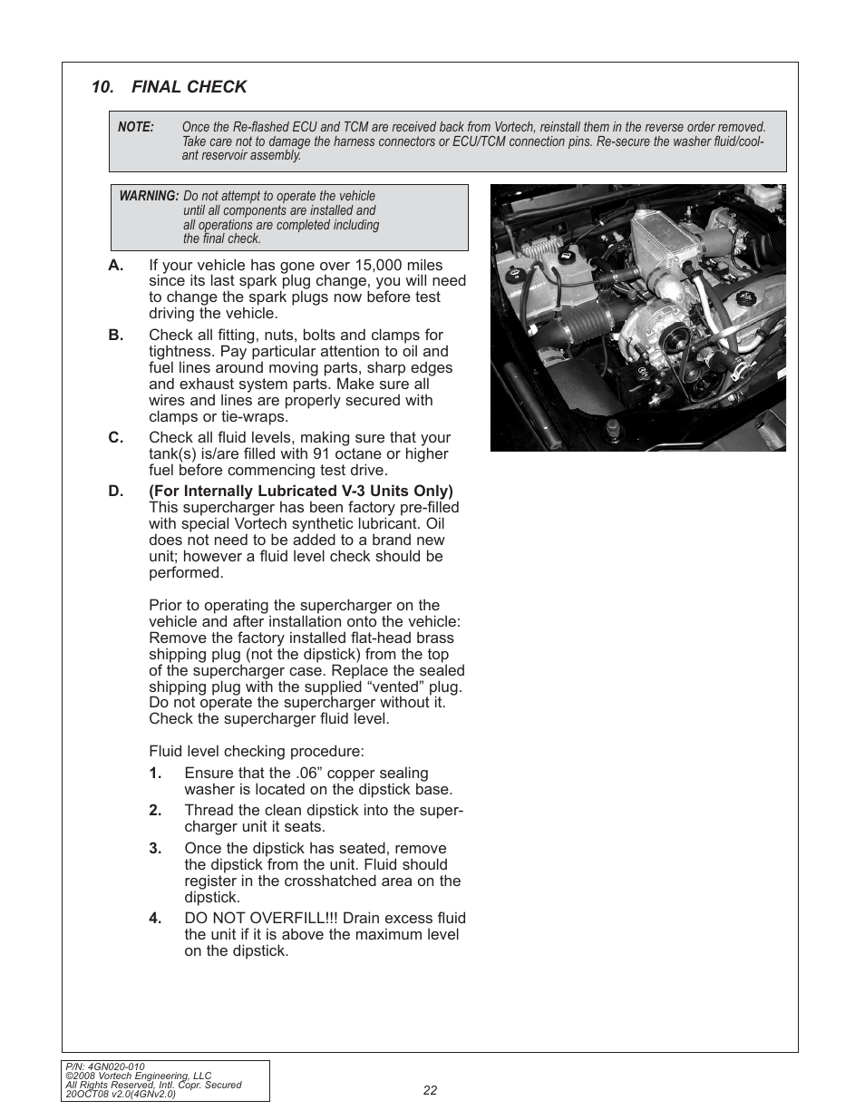 Vortech H3 I-5 Hummer - 2006-2008 User Manual | Page 30 / 32