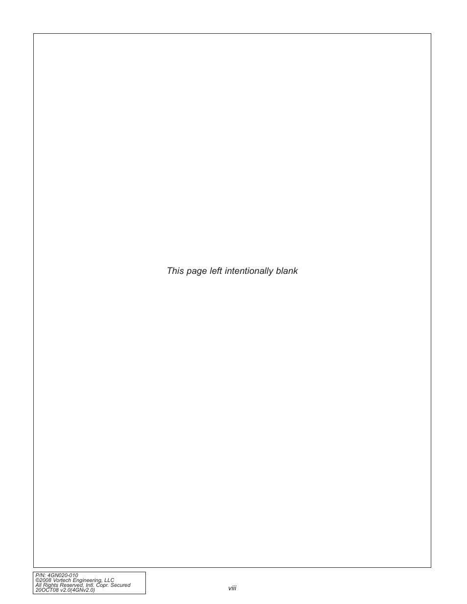This page left intentionally blank | Vortech H3 I-5 Hummer - 2006-2008 User Manual | Page 8 / 32