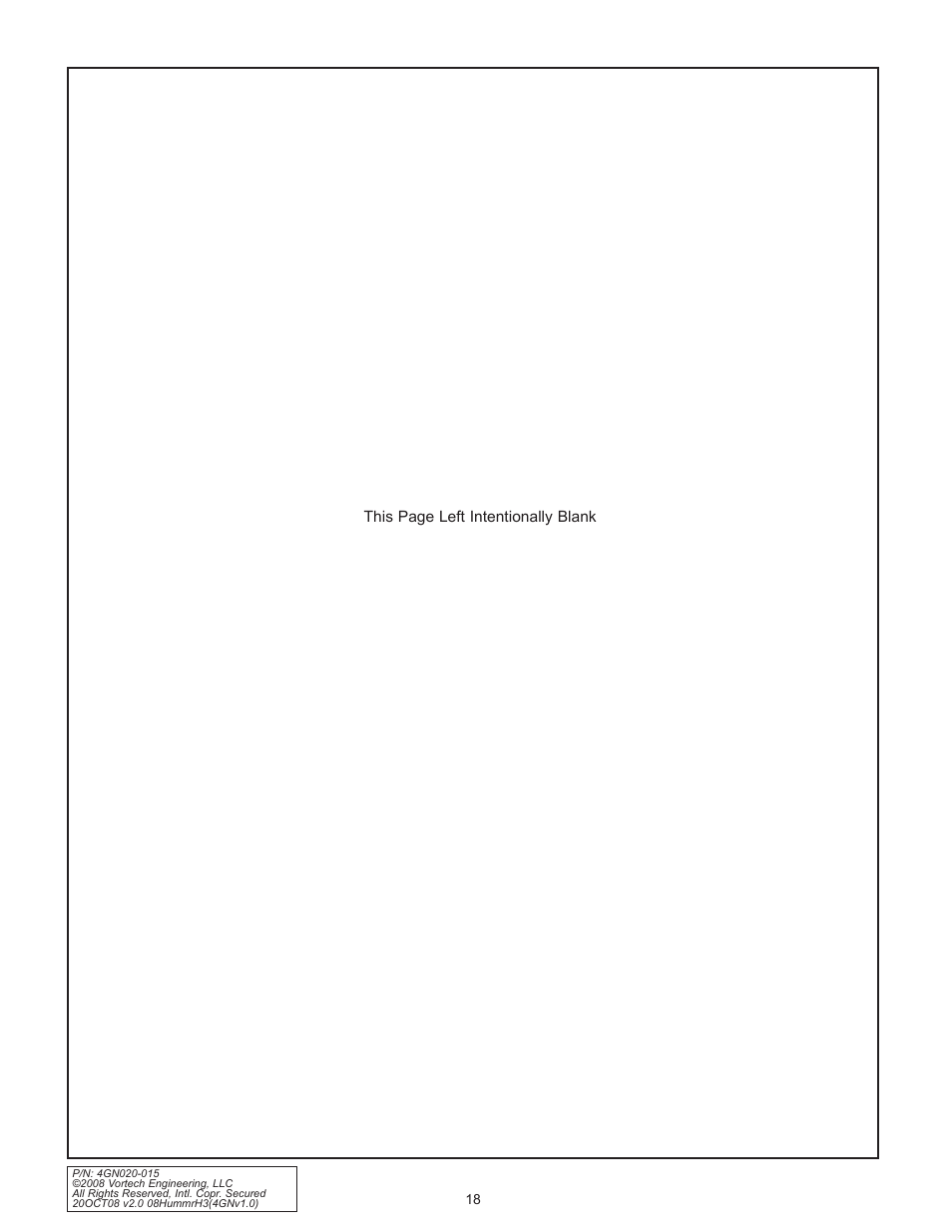 This page left intentionally blank | Vortech Alpha H3 Hummer - 2008 User Manual | Page 24 / 30