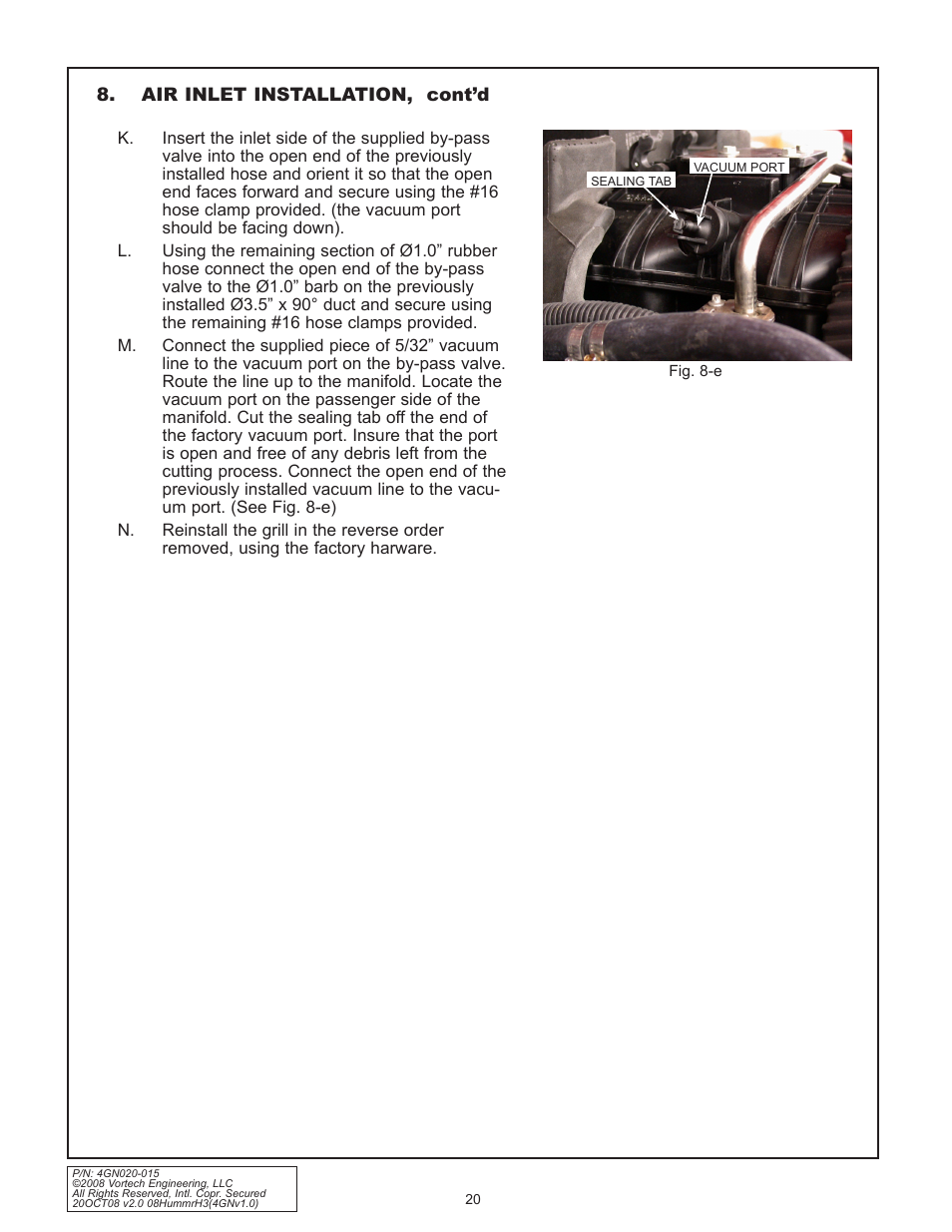 Vortech Alpha H3 Hummer - 2008 User Manual | Page 26 / 30