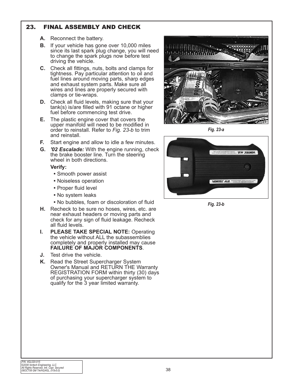 Vortech 2003-2004 Chevrolet SS User Manual | Page 56 / 58