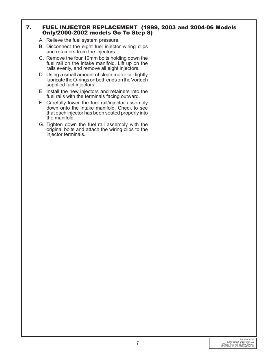 Vortech 1999-2006 4.8L/5.3L/6.0L Light Truck/SUV User Manual | Page 17 / 32