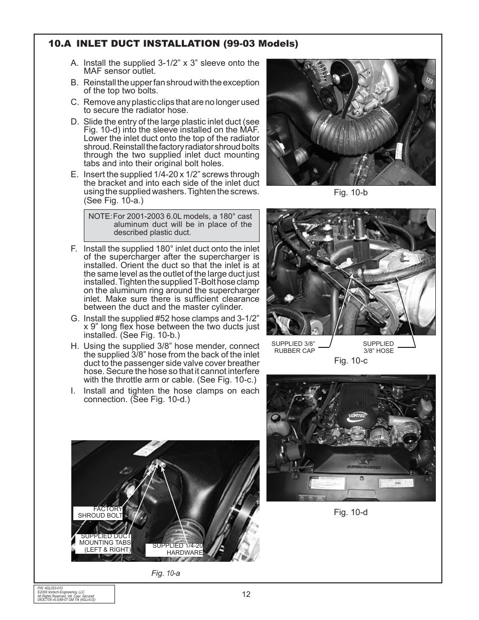 Vortech 1999-2006 4.8L/5.3L/6.0L Light Truck/SUV User Manual | Page 22 / 32