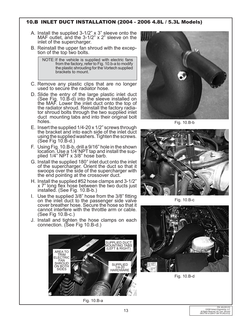 Vortech 1999-2006 4.8L/5.3L/6.0L Light Truck/SUV User Manual | Page 23 / 32