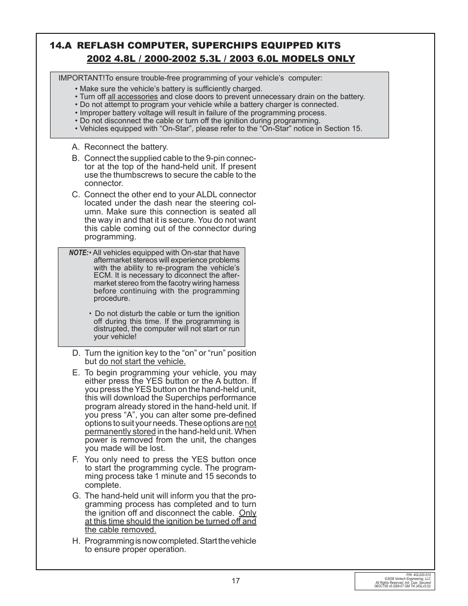 Vortech 1999-2006 4.8L/5.3L/6.0L Light Truck/SUV User Manual | Page 27 / 32