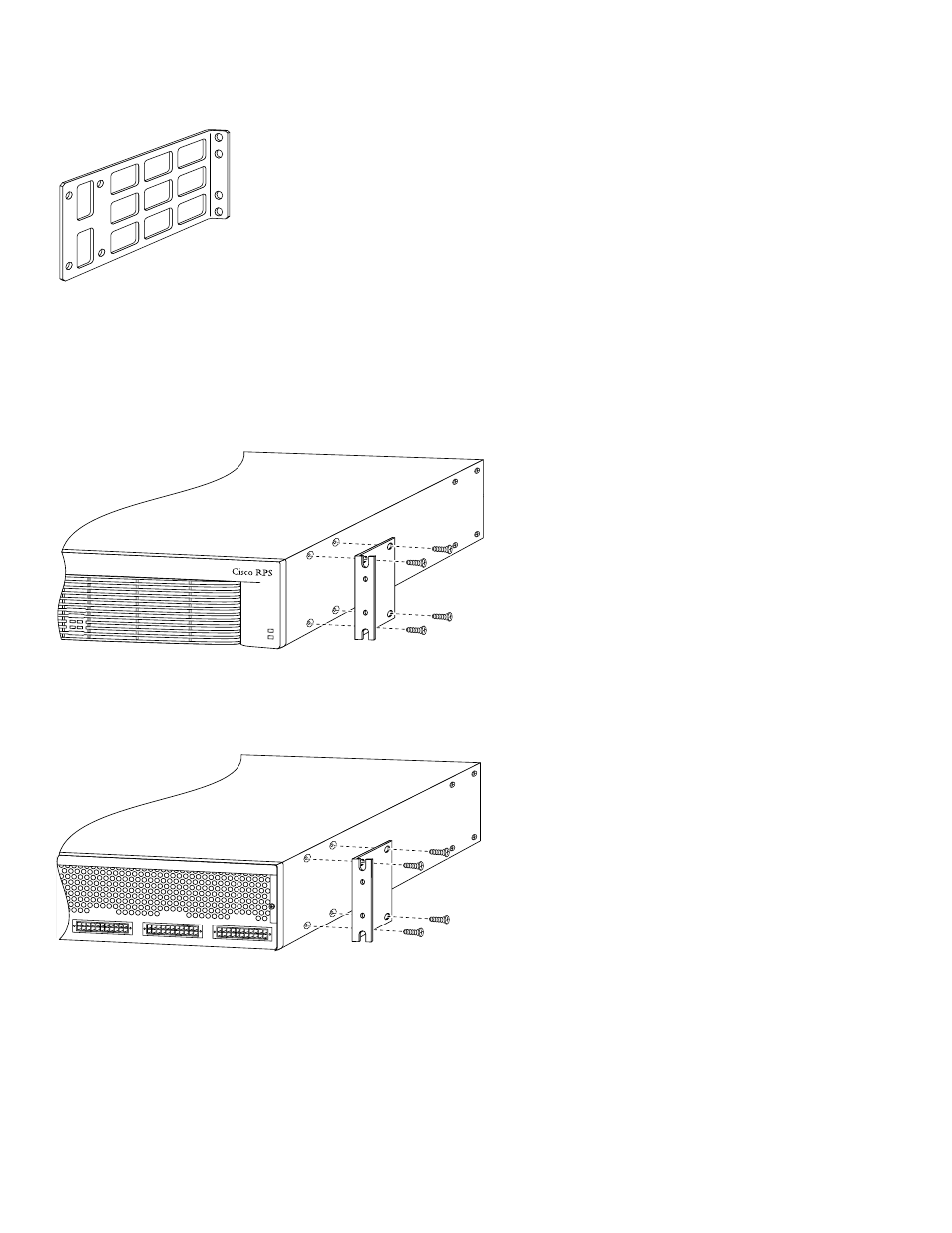 Attaching brackets, 6figure 2 brackets for telco rack-mounting | Cisco 600W User Manual | Page 6 / 20