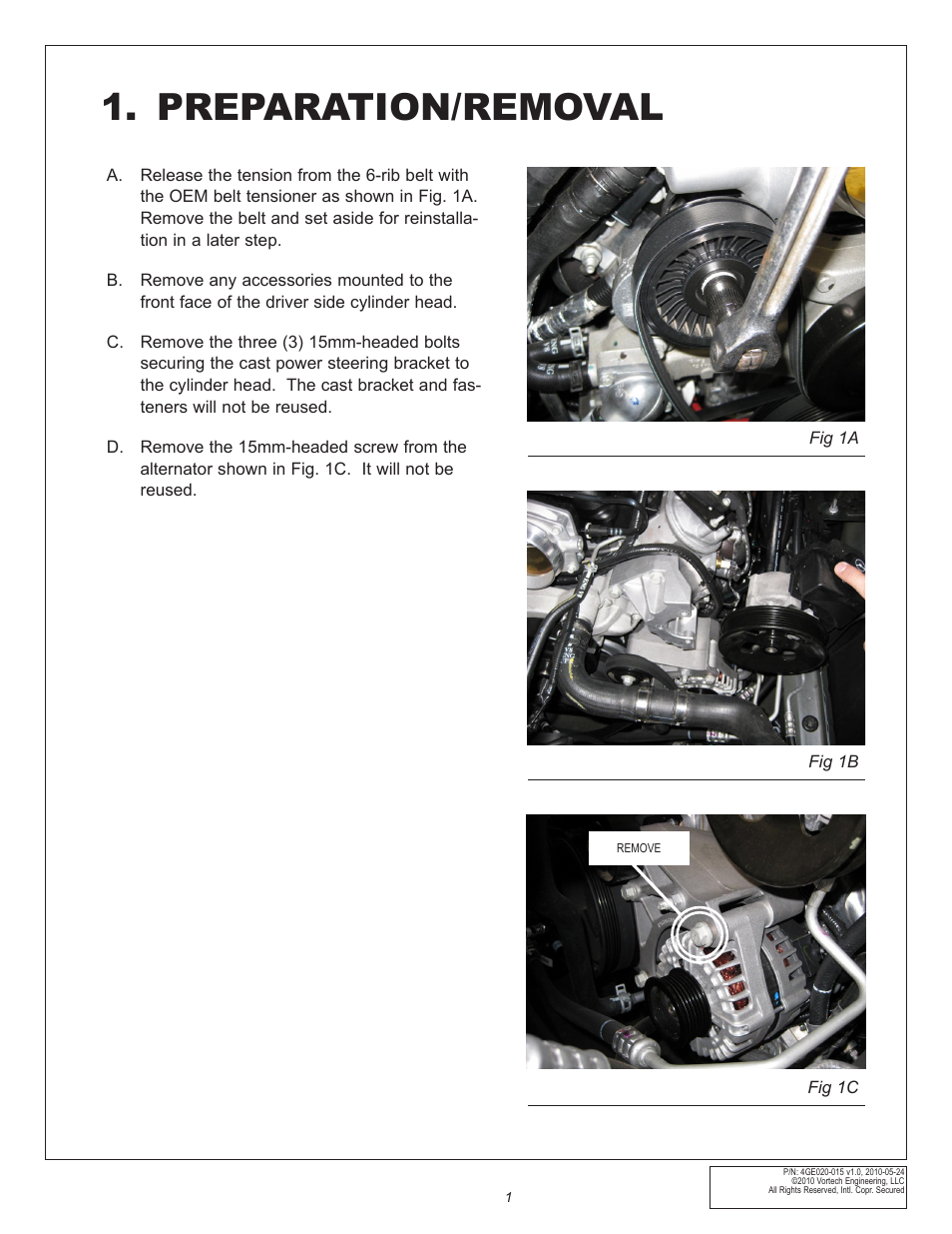 Preparation/removal | Vortech Universal GM LSX Tuner Kits User Manual | Page 11 / 42