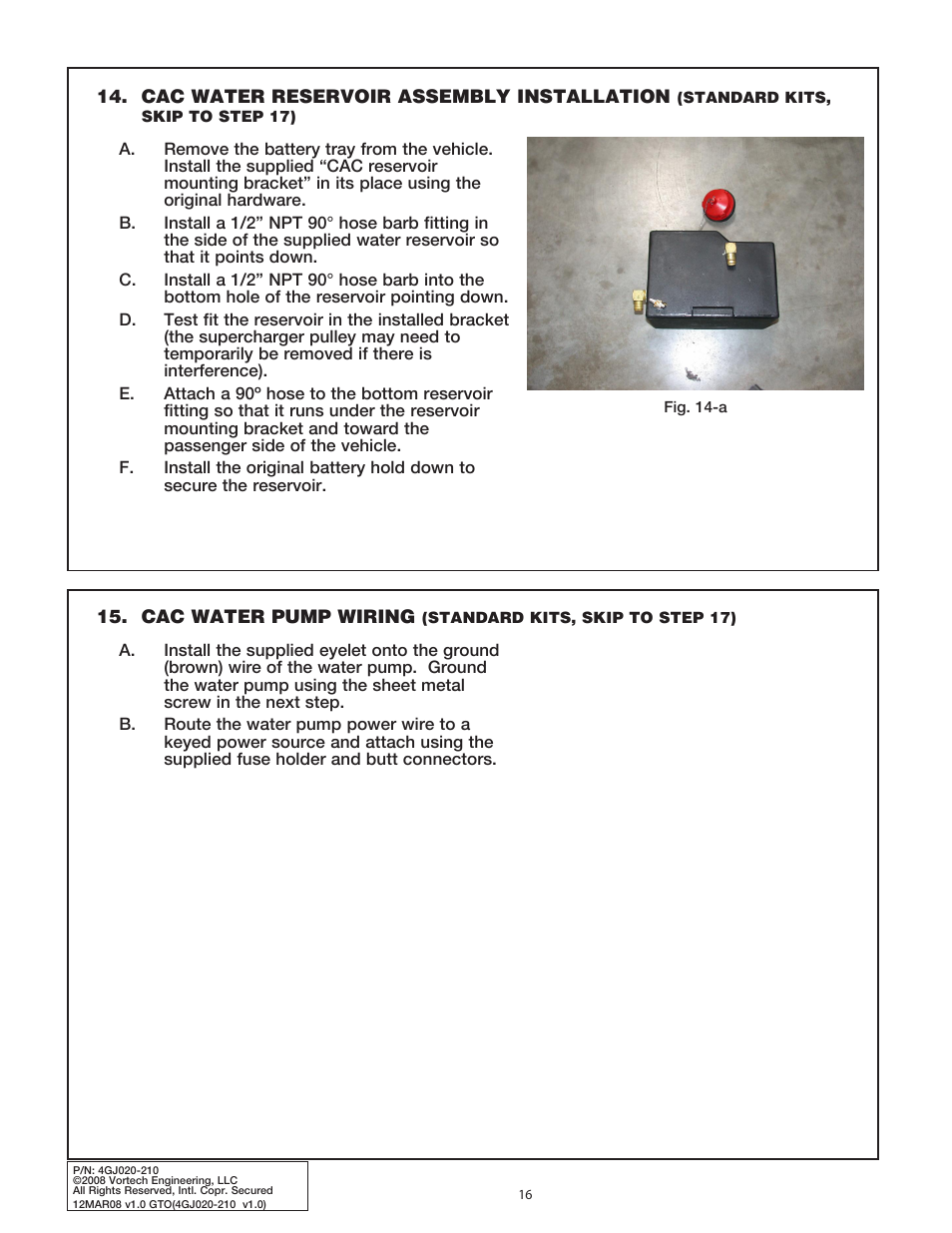 Vortech 1964-1967 Pontiac GTO Carbureted User Manual | Page 24 / 27