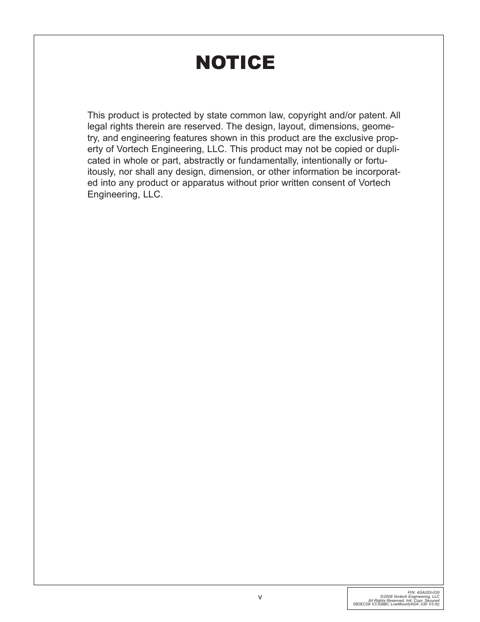 Notice | Vortech Universal Big Block Carbureted System User Manual | Page 5 / 24