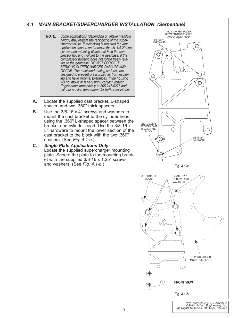 Vortech Universal Small Block Chevy Carbureted User Manual | Page 13 / 26